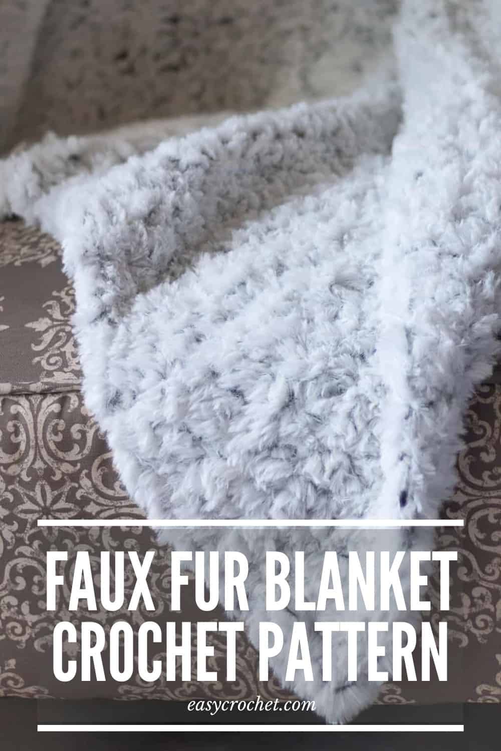 Free Crochet Blanket Pattern using Faux Fur Yarn from Easycrochet.com via @easycrochetcom