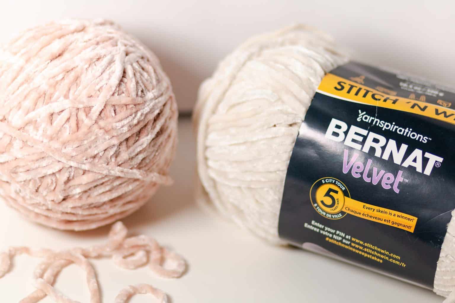 Bernat velvet yarn discount cream