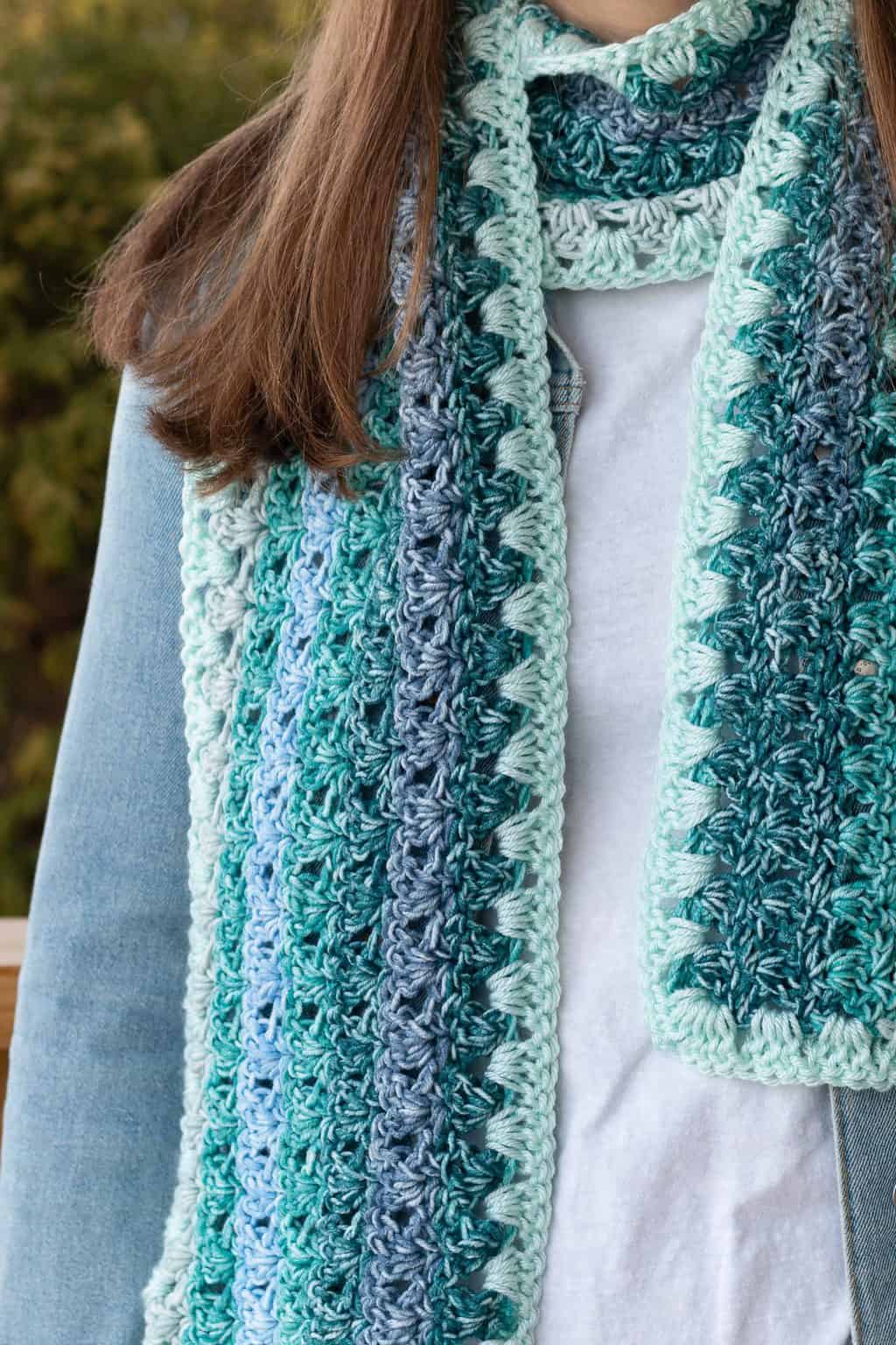 Mandala Ombre Yarn Crochet Scarf Pattern Easy Crochet Patterns