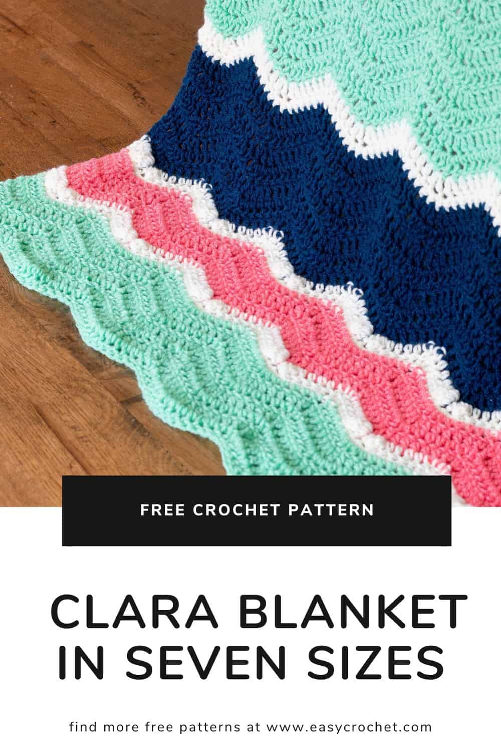 Make this crochet blanket pattern using the double crochet stitch! Free pattern from easycrochet.com. Find this design and many more. #crochetblanket #easycrochet #freecrochetpattern via @easycrochetcom