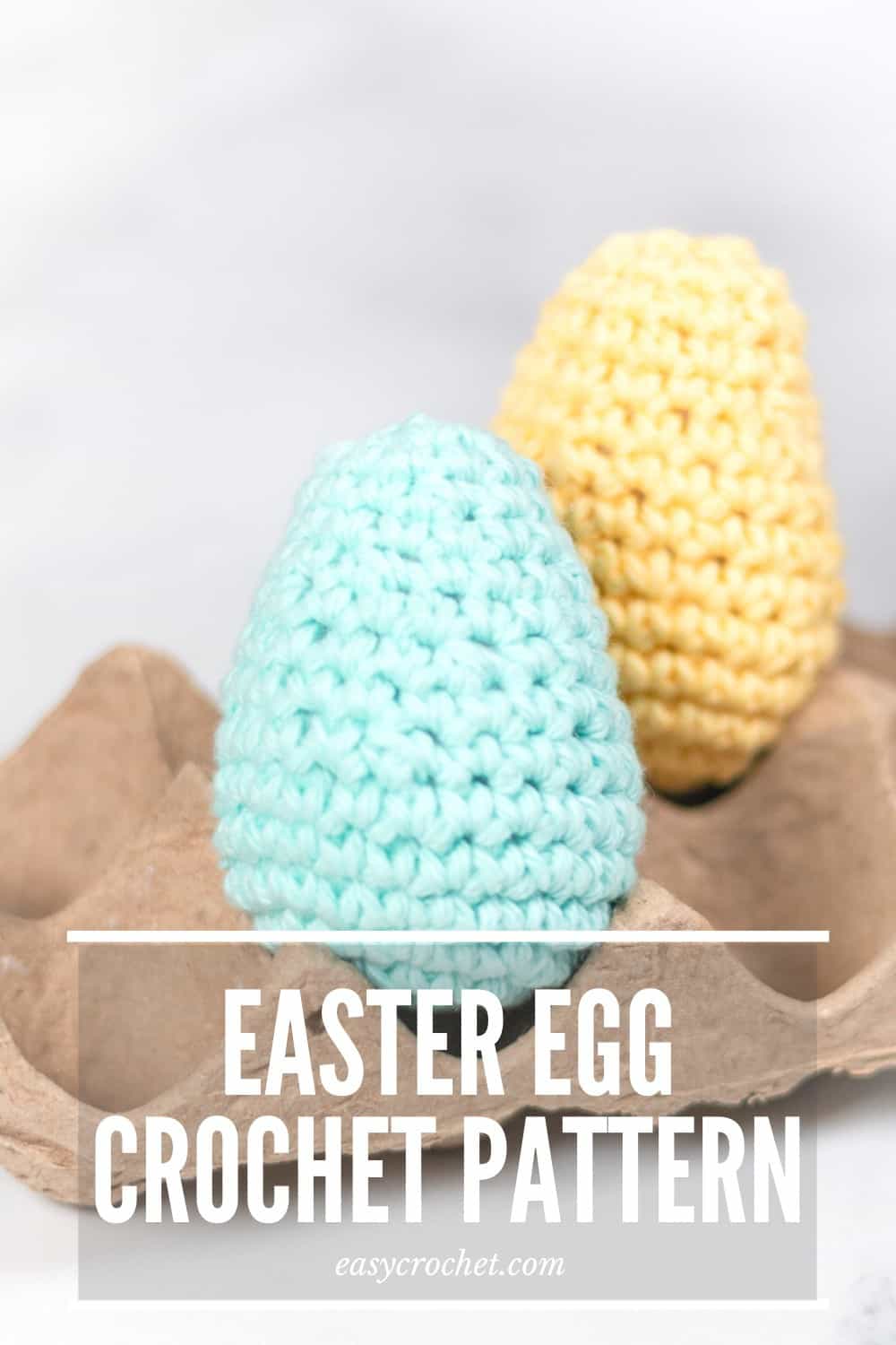 Free Easter Egg Crochet Pattern by Easy Crochet. Make this fun Easter crochet pattern and reuse them year and year again! via @easycrochetcom