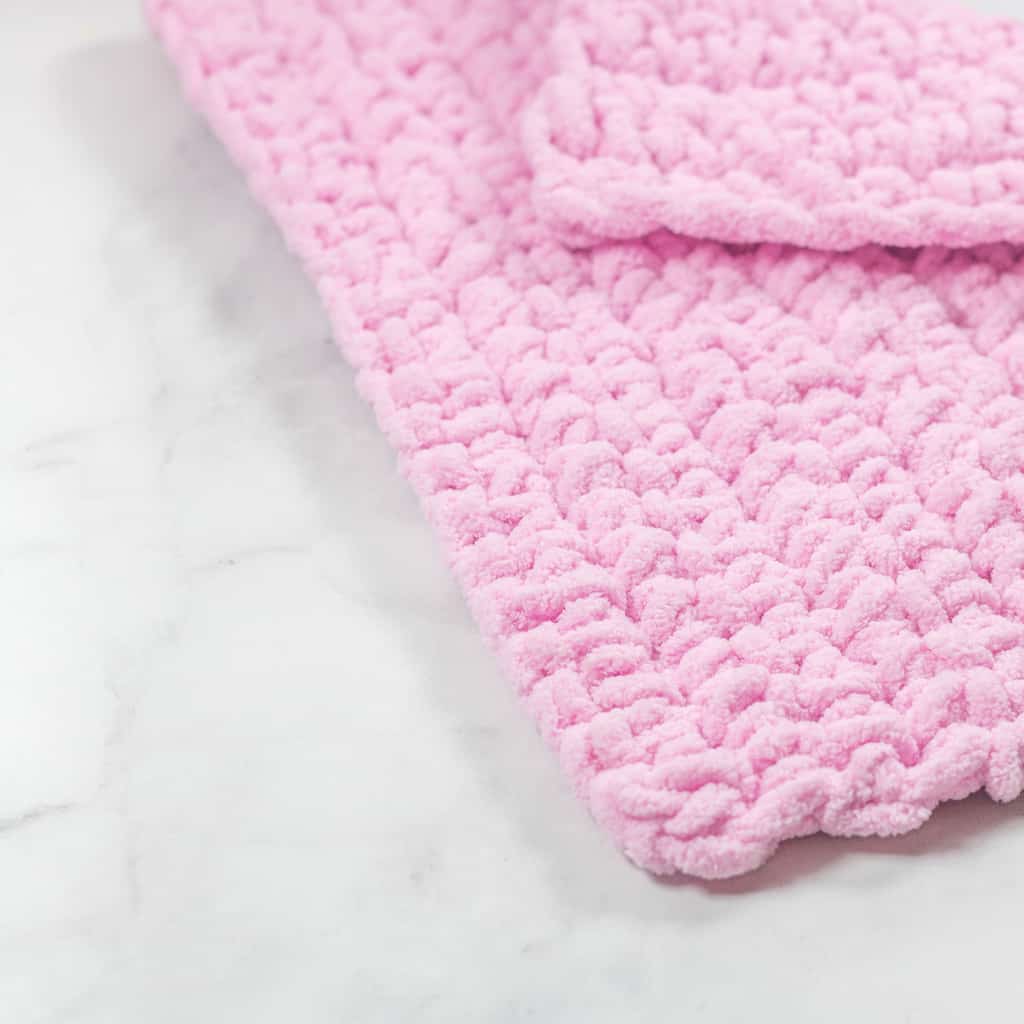 Single stitch crochet baby blanket