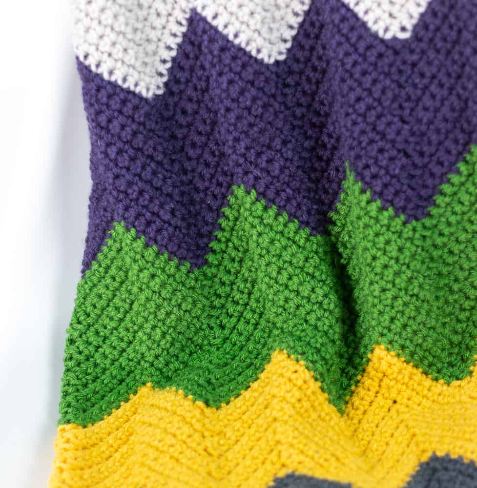 Colorful Chevron Crochet Blanket Pattern