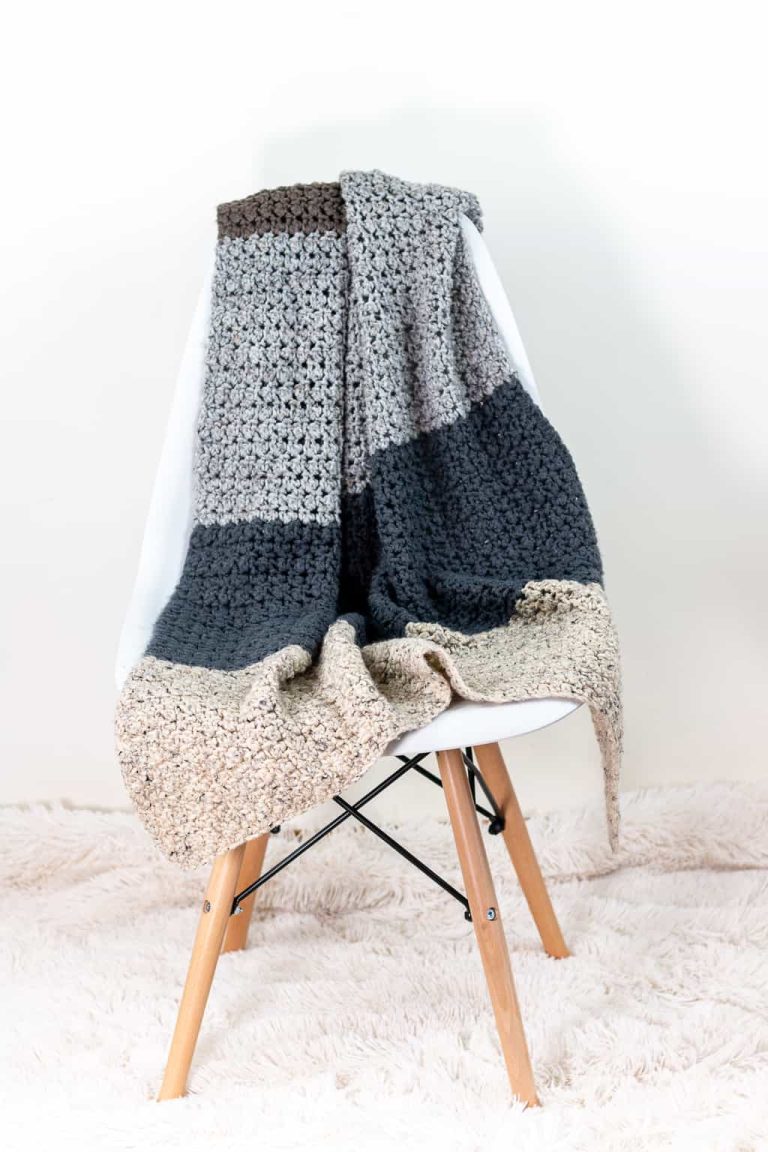 Crochet Pattern Baby Striped Blanket (2 Sizes)