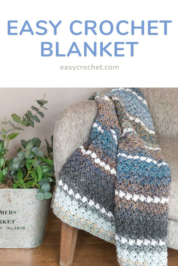 Free Crochet Lap Blanket Pattern using three beginner-friendly crochet stitches! Free Crochet Blanket Pattern from Easycrochet.com via @easycrochetcom