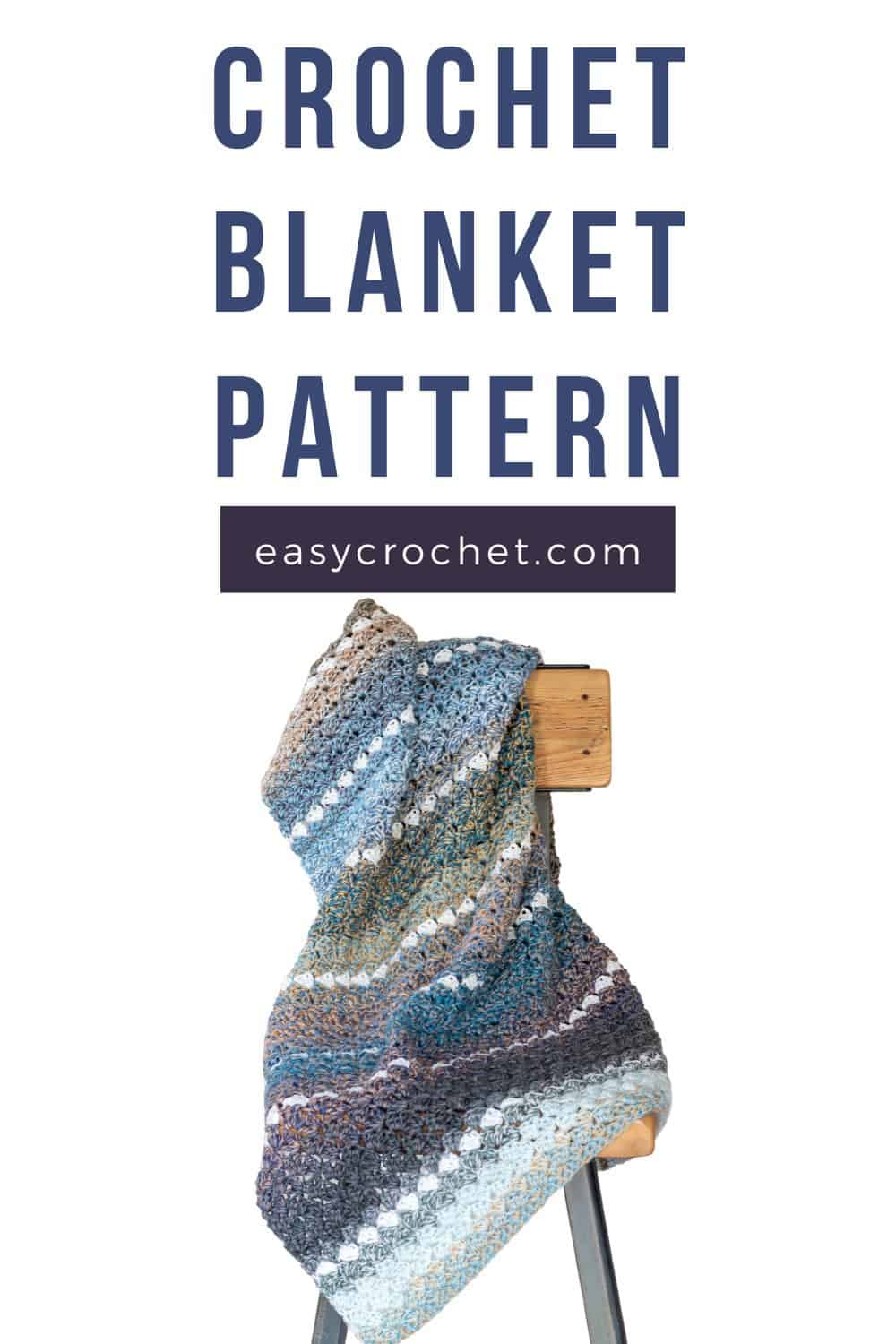 Free Crochet Lap Blanket Pattern using three beginner-friendly crochet stitches! Free Crochet Blanket Pattern from Easycrochet.com via @easycrochetcom