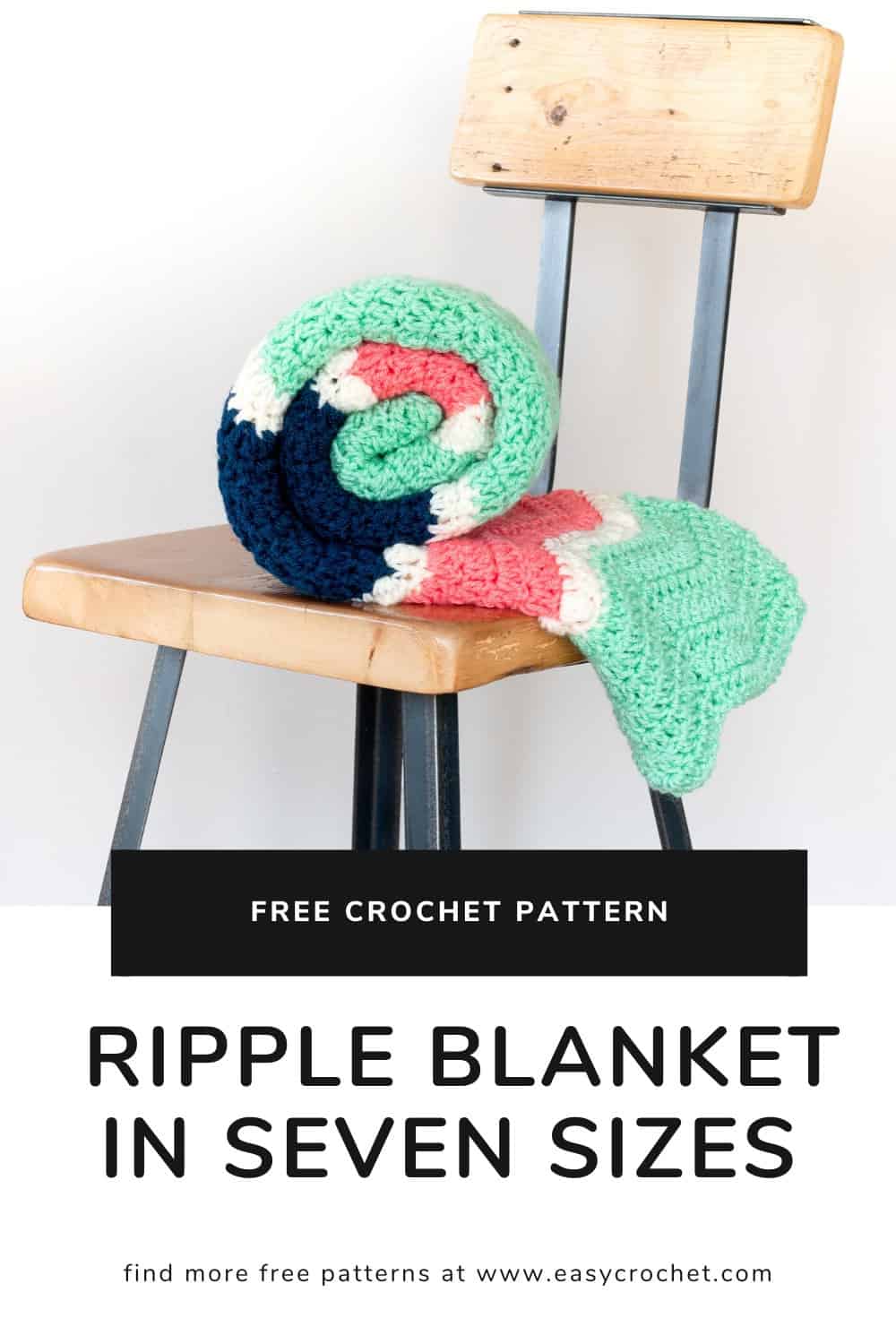 Make this crochet blanket pattern using the double crochet stitch! Free pattern from easycrochet.com. Find this design and many more. #crochetblanket #easycrochet #freecrochetpattern via @easycrochetcom