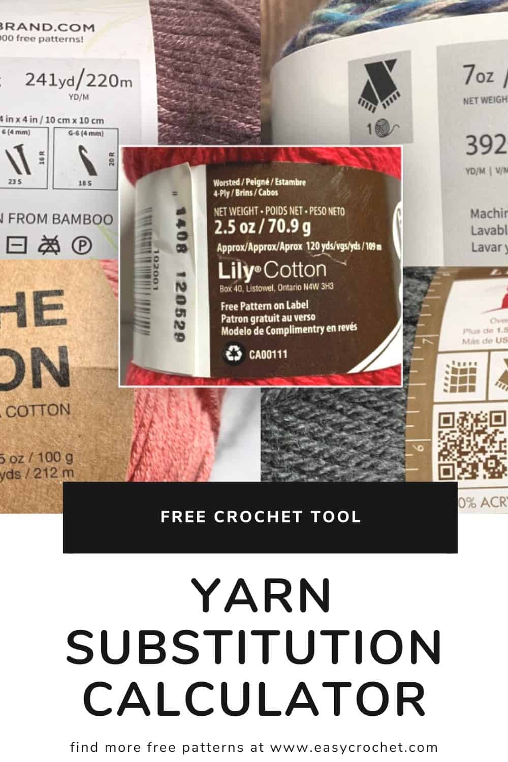 Yarn Skein Substitution Calculator via @easycrochetcom