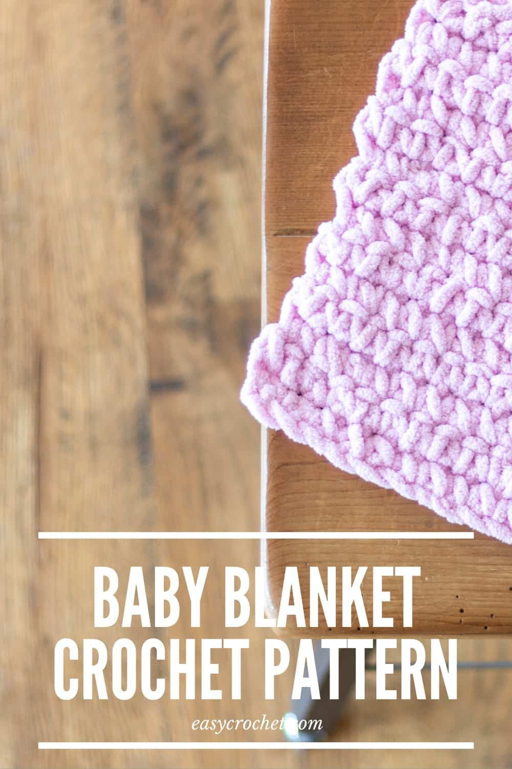 Easy Crochet Baby Blanket Pattern that is GREAT for beginners to make! via @easycrochetcom