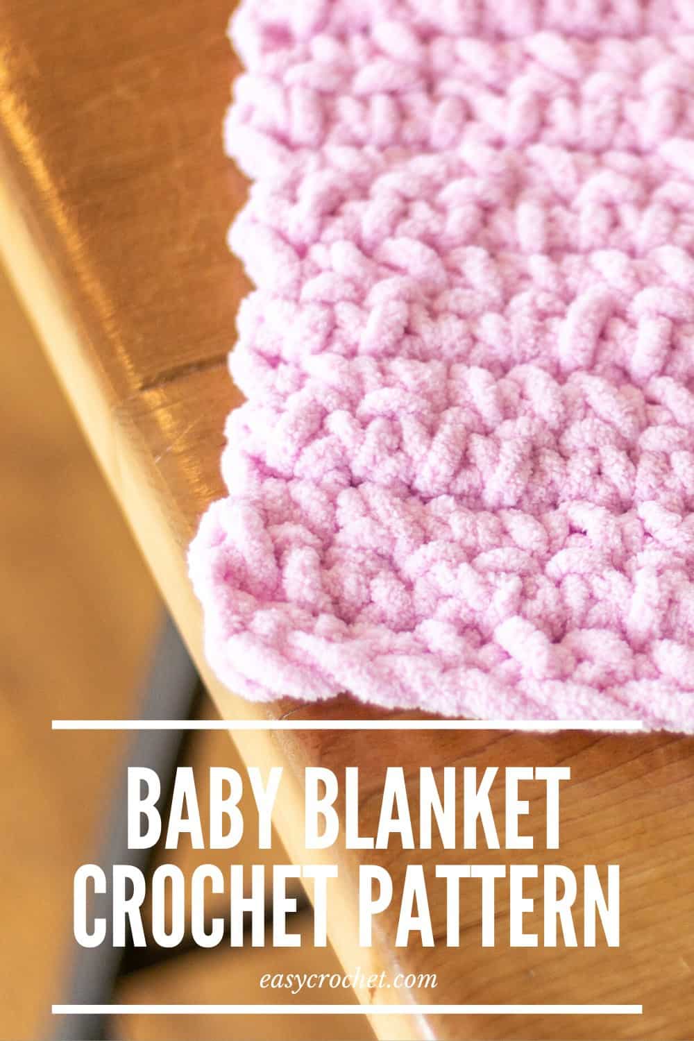 Easy Crochet Baby Blanket Pattern that is GREAT for beginners to make! via @easycrochetcom