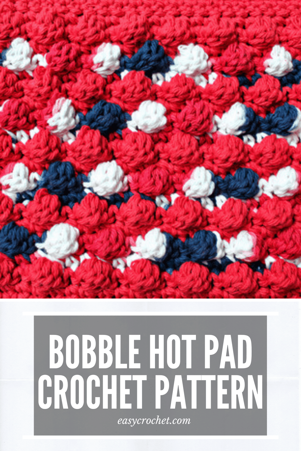 Bobble Crochet Hot Pad Pattern