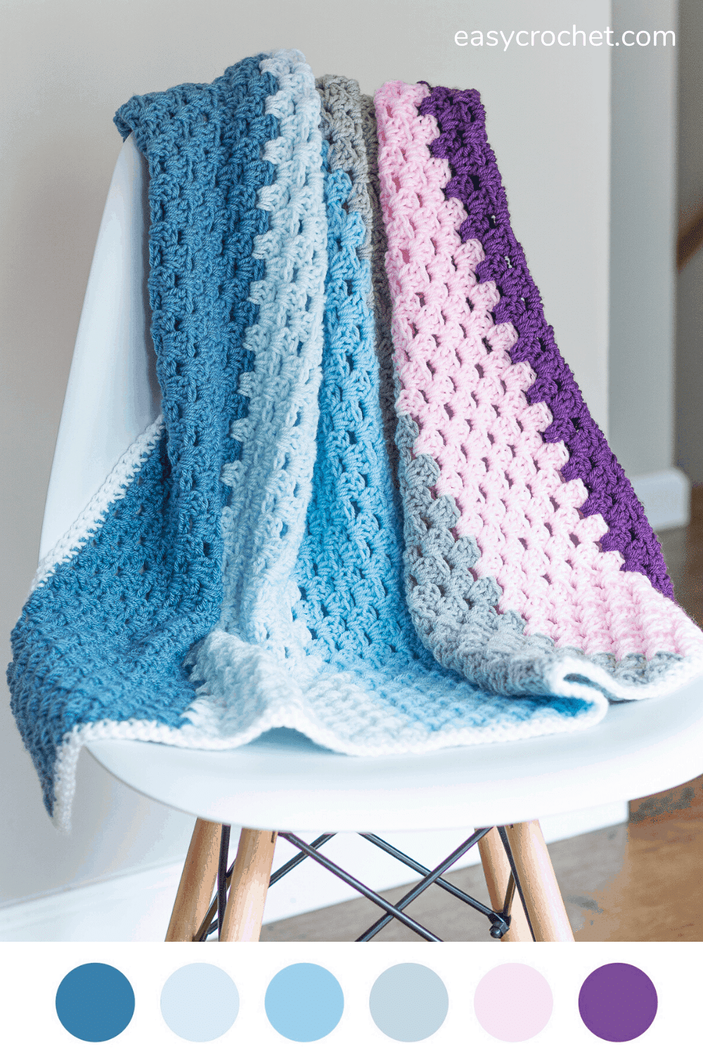 Crochet Modern Granny Baby Blanket Pattern