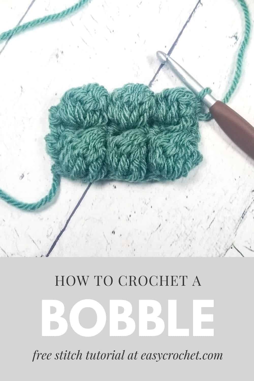 Learn how to crochet a bobble stitch with our free written and video tutorial. Learn more at easycrochet.com via @easycrochetcom