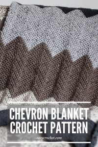 Easy Crochet Chevron Blanket - Pattern using Single Crochets