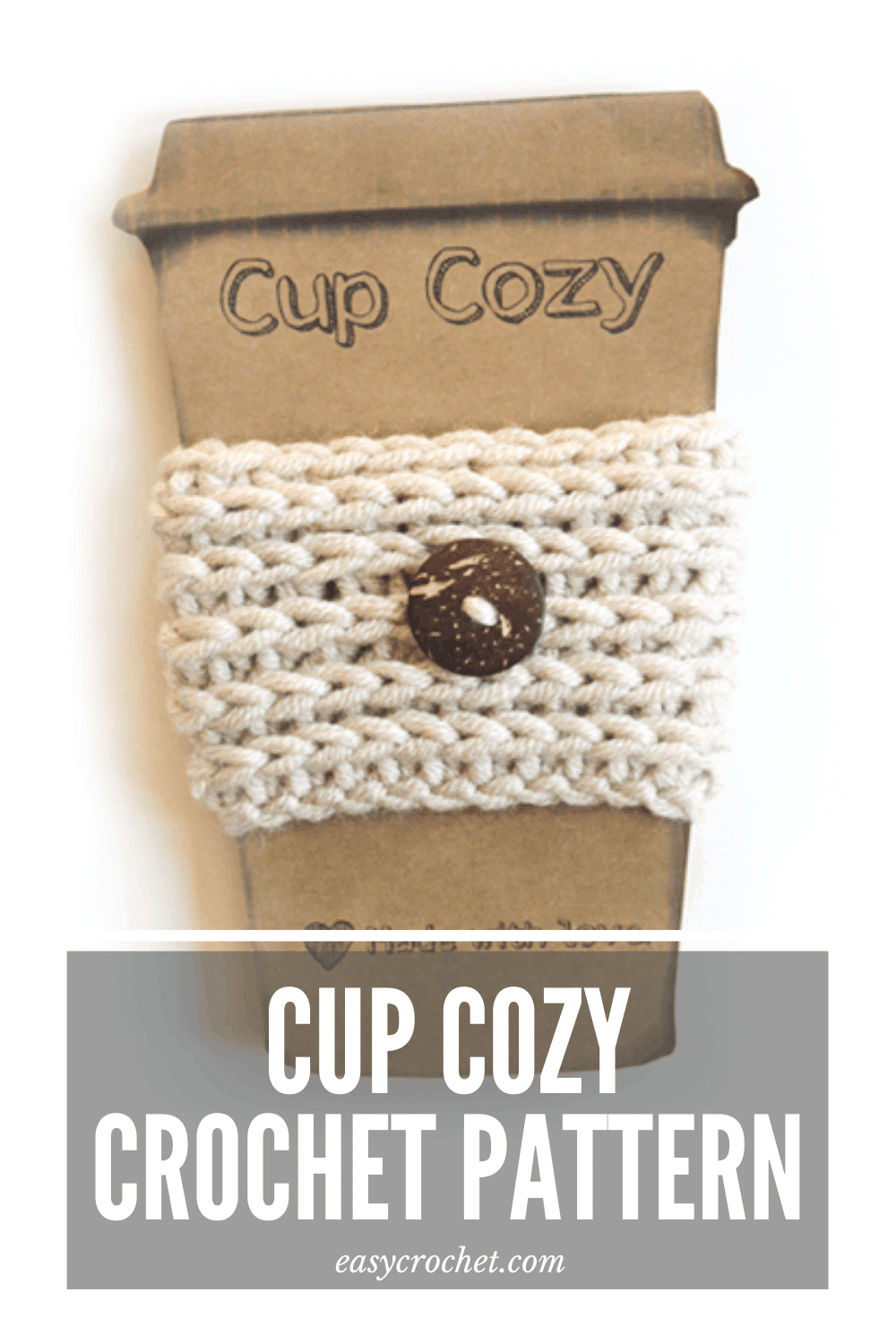 Heart Cup Cozy Crochet Pattern - One Dog Woof