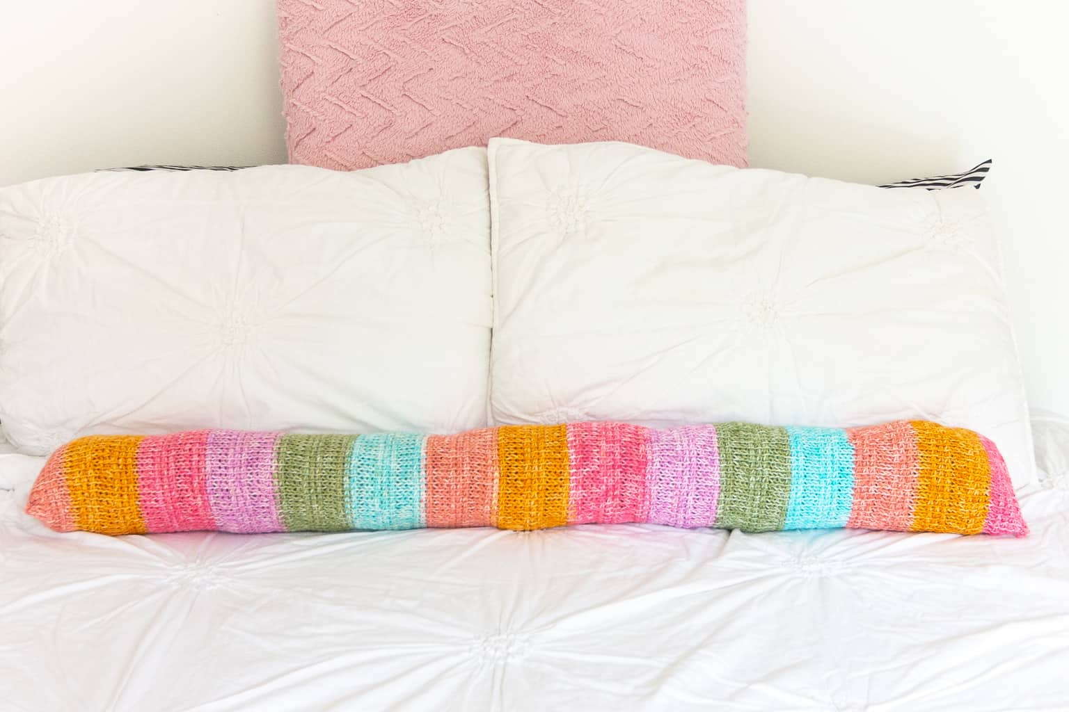 Free Crochet Body Pillow Pattern using Tunisian Crochet