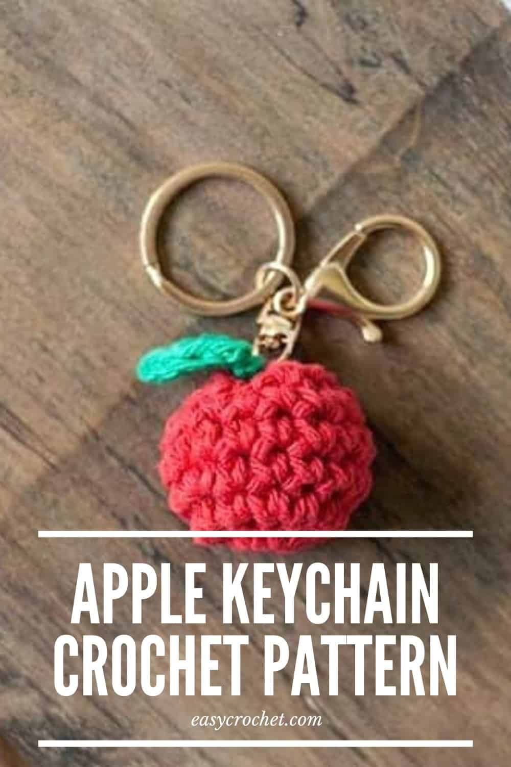 Download Free Crochet Apple Pattern Keychain Easy Crochet