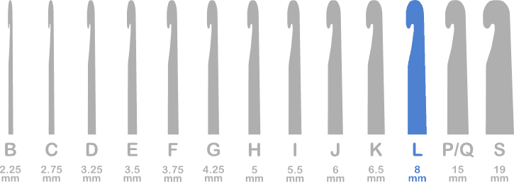 Crochet Hook 8 mm (L-11) Details & Patterns - Easy Crochet Patterns