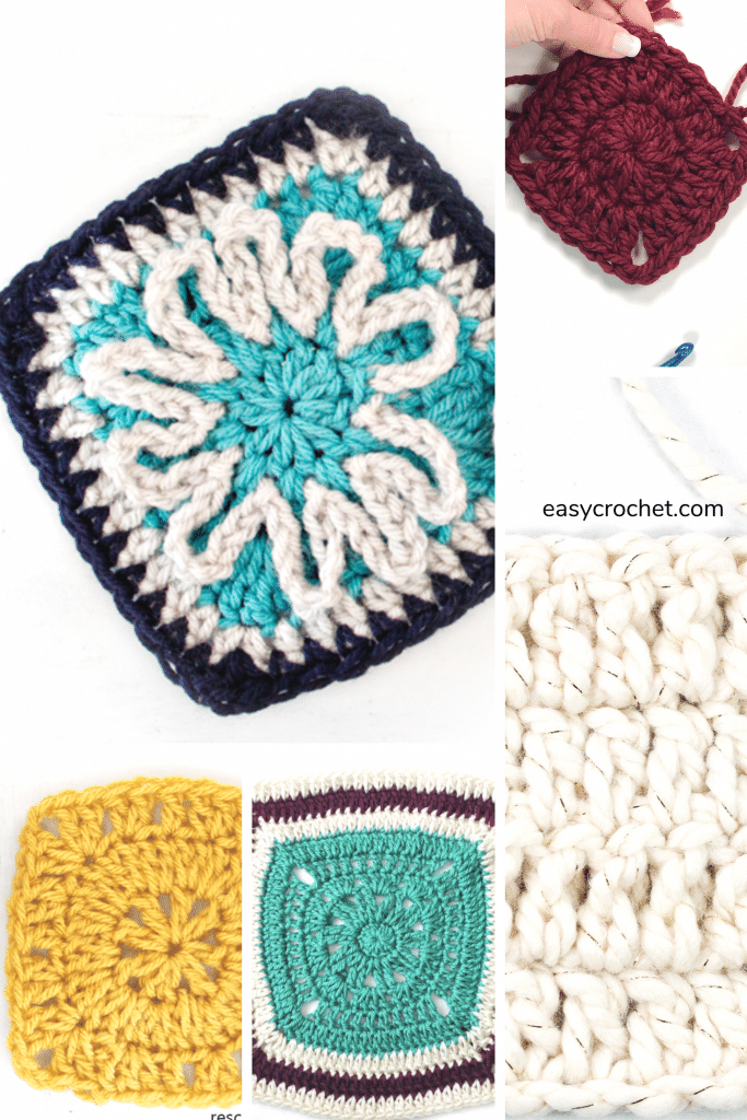 9 Free Crochet Square Patterns for Beginners - EasyCrochet.com