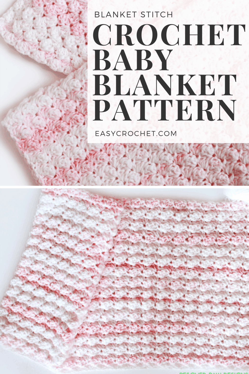 Blanket Stitch Crochet Baby Blanket Pattern Easy Crochet