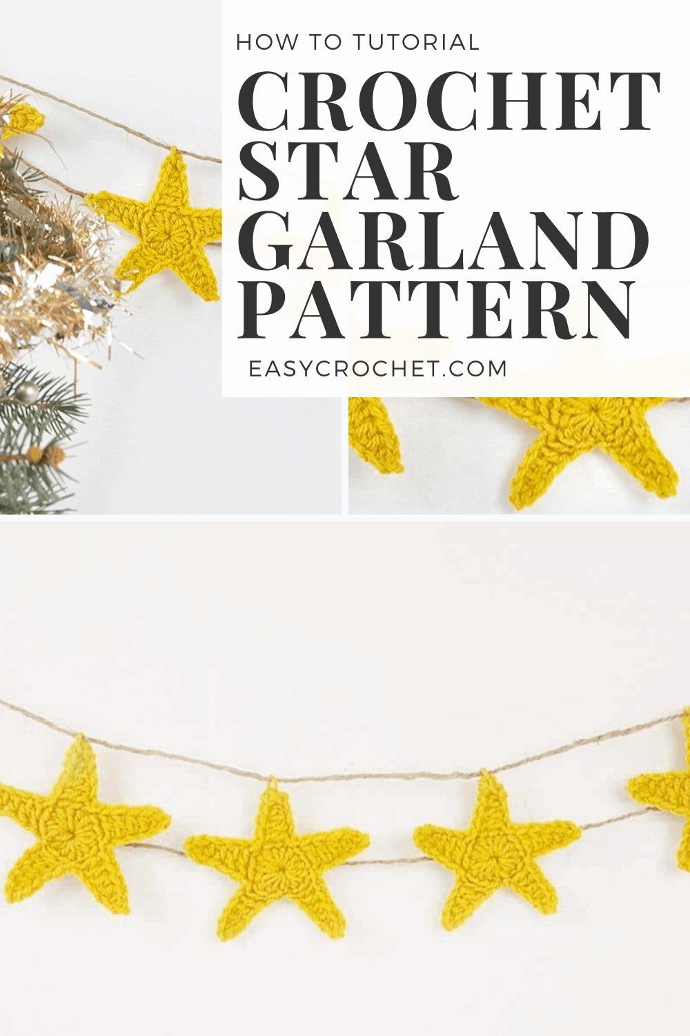 Easy & Free Crochet Garland Star Pattern 