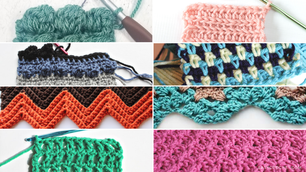 different crochet stitches for blankets