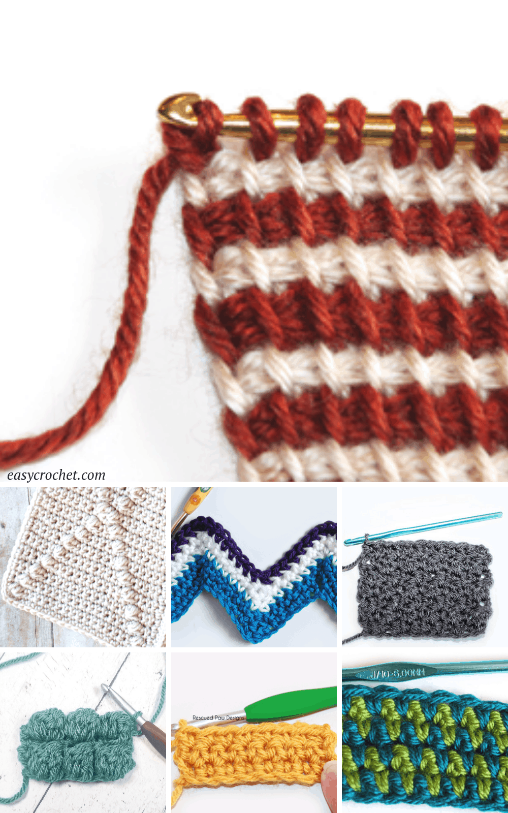 different crochet patterns