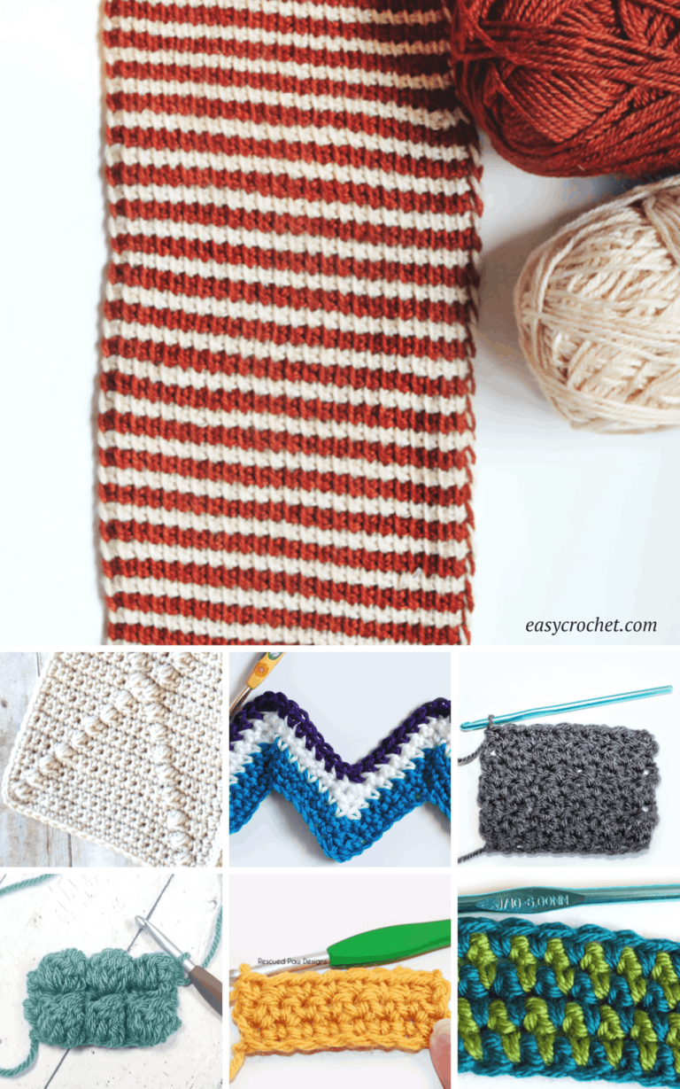 8 Crochet Stitches for Making  Warm Scarves