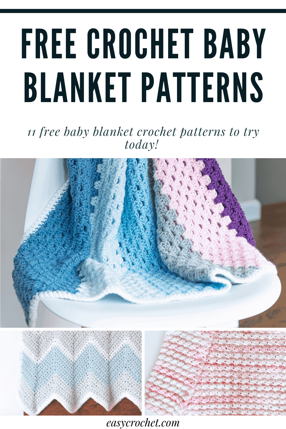 50+ Free Crochet Baby Blanket Patterns (Easy!)