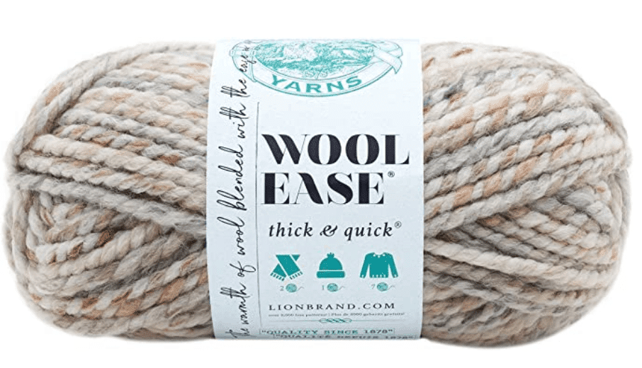 Lion Brand Yarn Wool Ease Yarn, Linen