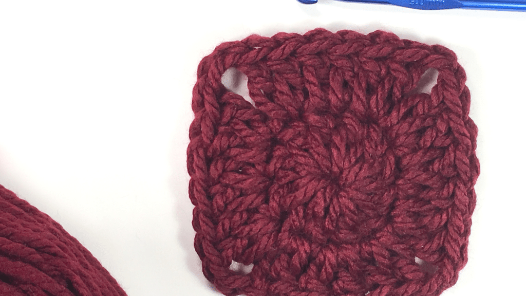 Double crochet square for beginners