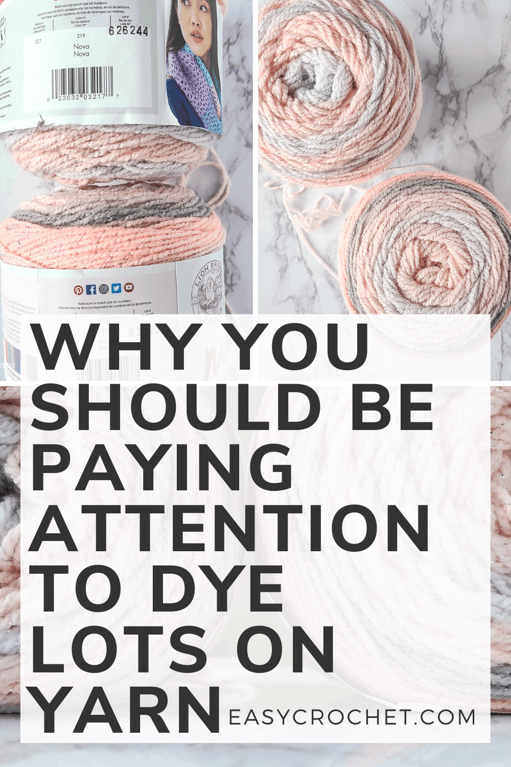 Find out where the dye lot is on yarn and why you should be paying attention to this when shopping for yarn! via @easycrochetcom