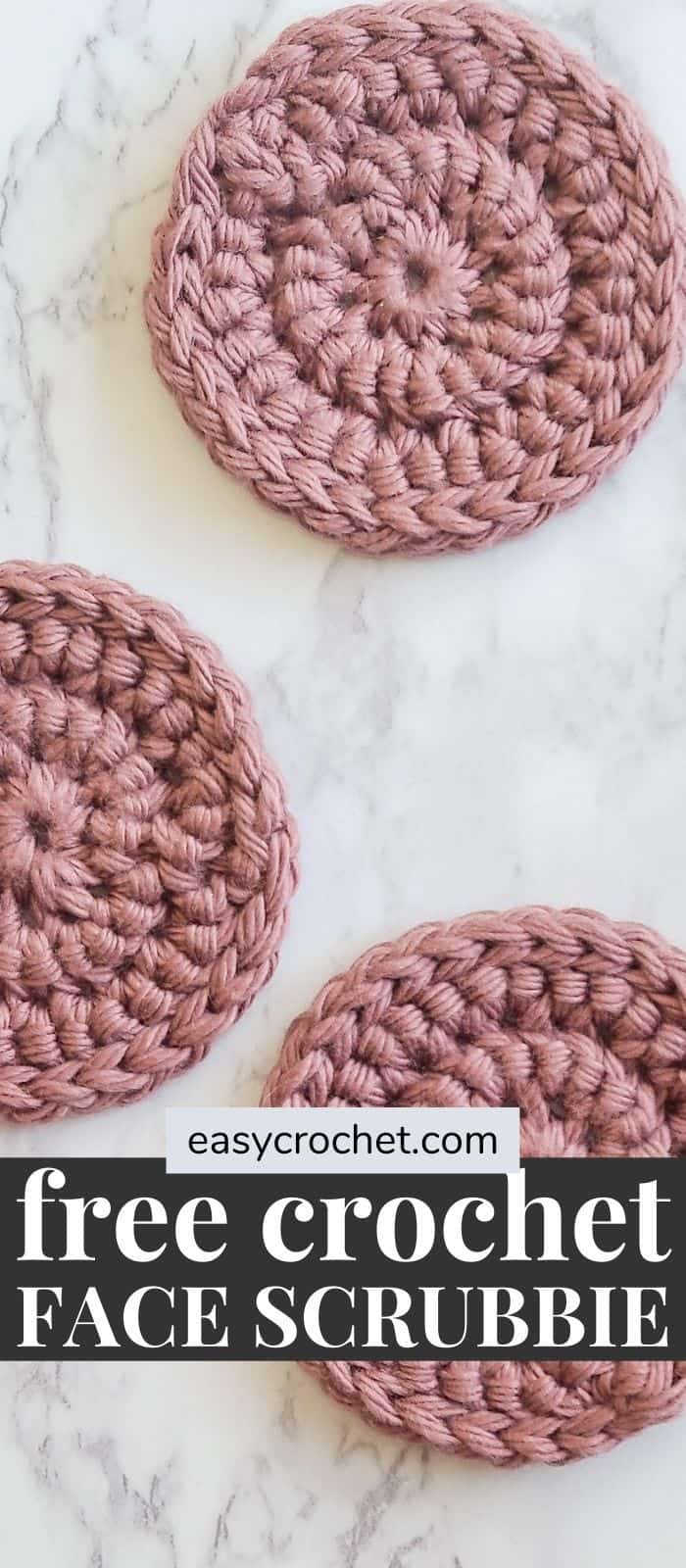 Crochet Cotton Face ScrubbiesMakeup RemoverReusable Eco Friendly Set of 3 