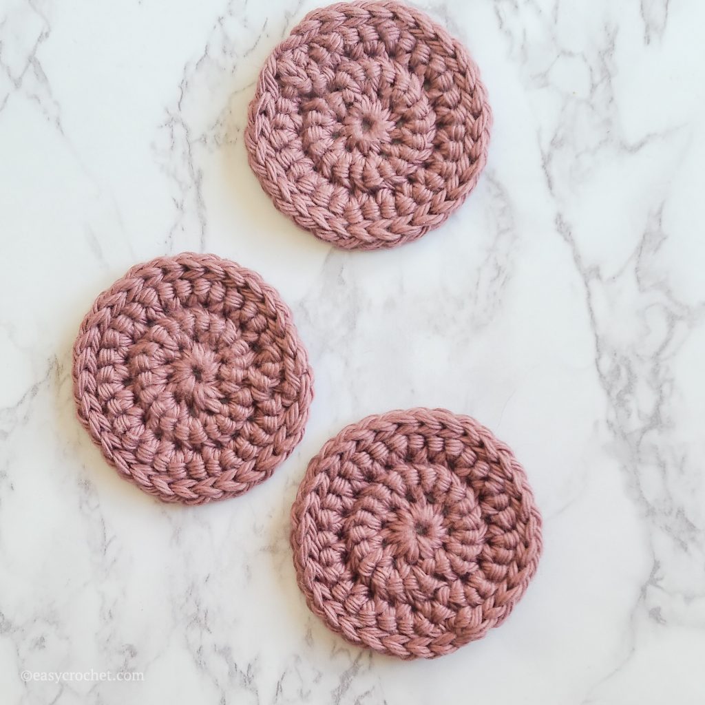 cotton crochet makeup remover pads