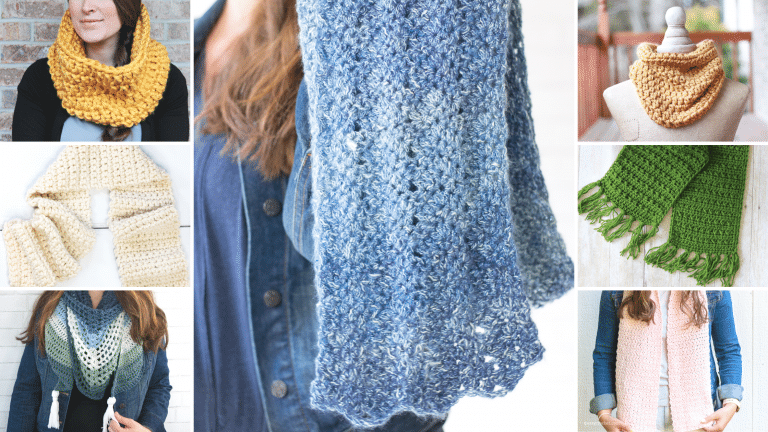 20 Free & Easy Crochet Scarf Patterns to Make Today