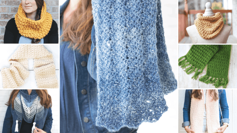 20 Free & Easy Crochet Scarf Patterns to Make for Beginners