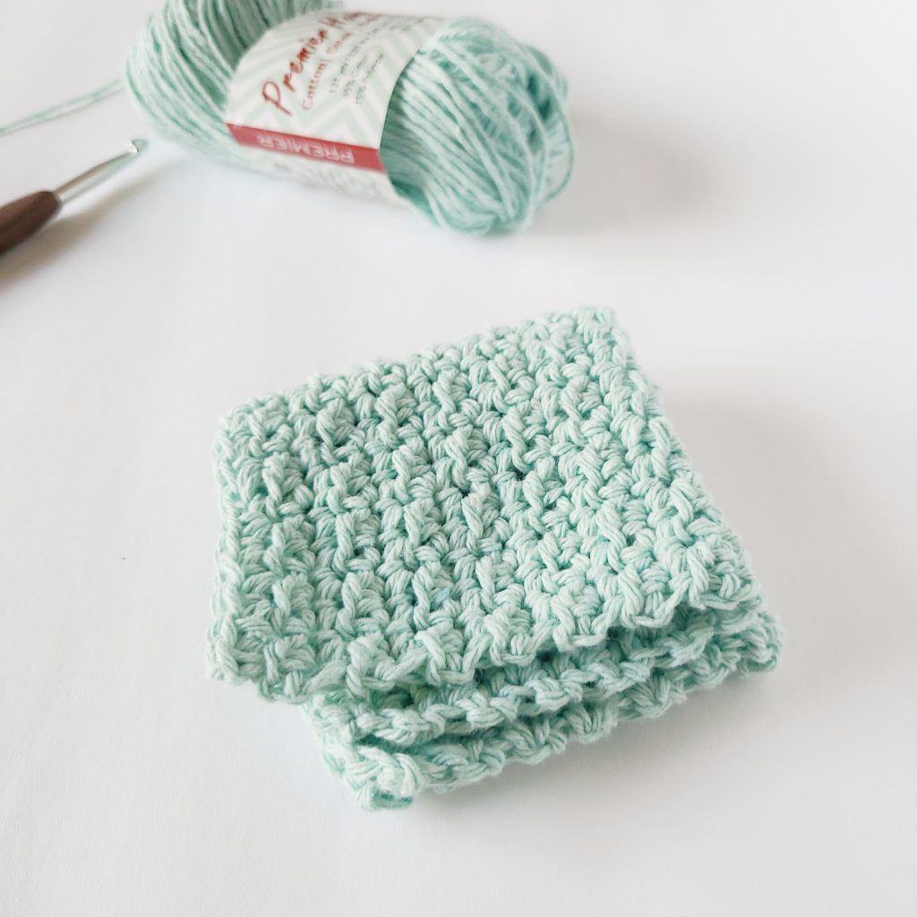 free washcloth crochet pattern that is great for new crocheters
