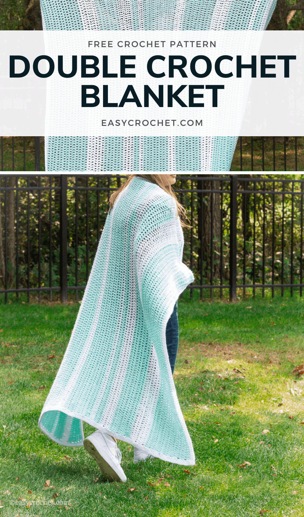 Free Double Crochet Blanket Pattern using Medium Weight Yarn