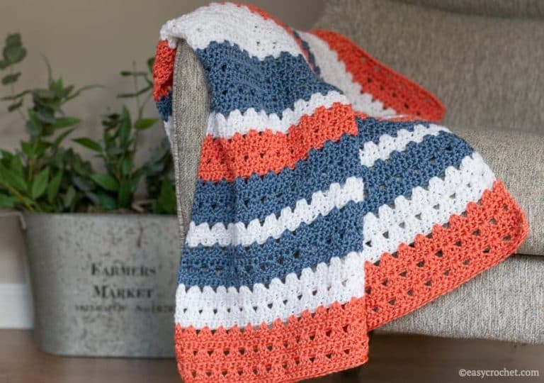 The Riley: Easy & Quick Crochet Baby Blanket Pattern