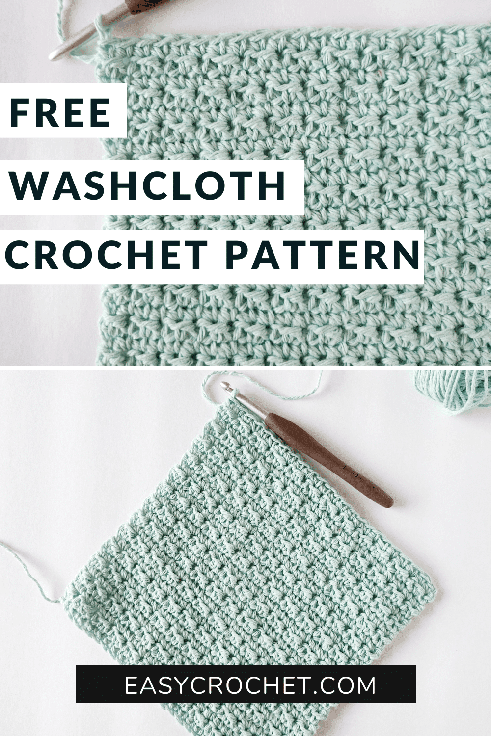 Beginner Crochet Washcloth Pattern - Pretty Darn Adorable