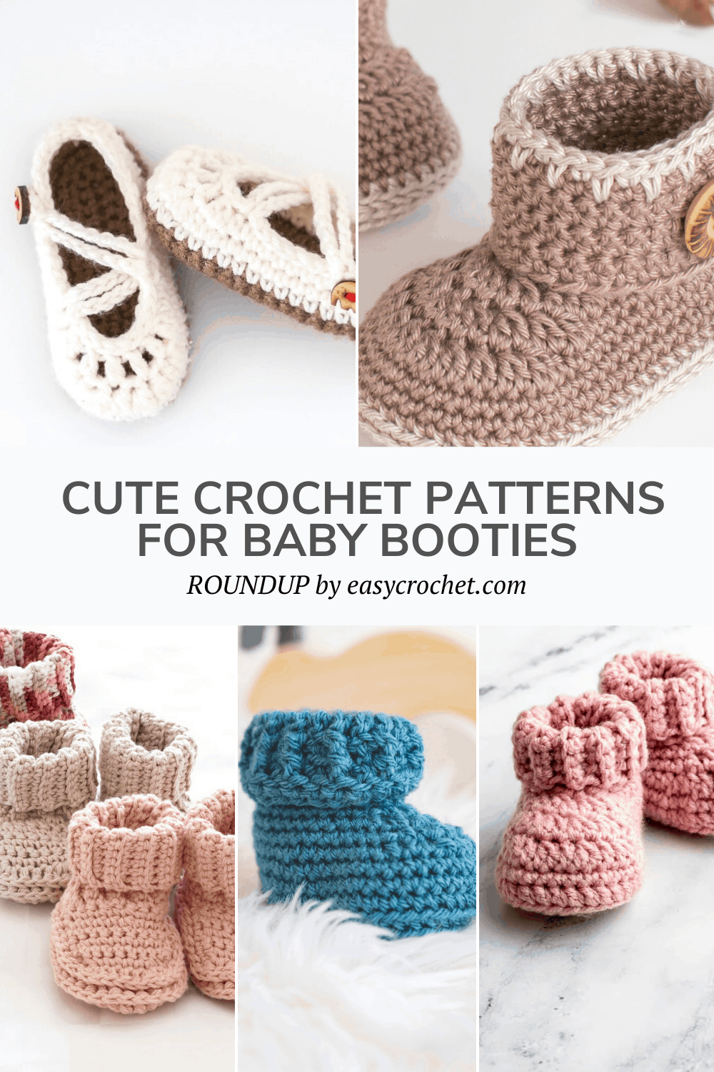 Easy crochet shop baby booties