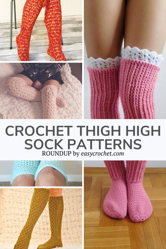 Thigh High Sock Crochet Patterns Easy Crochet Patterns