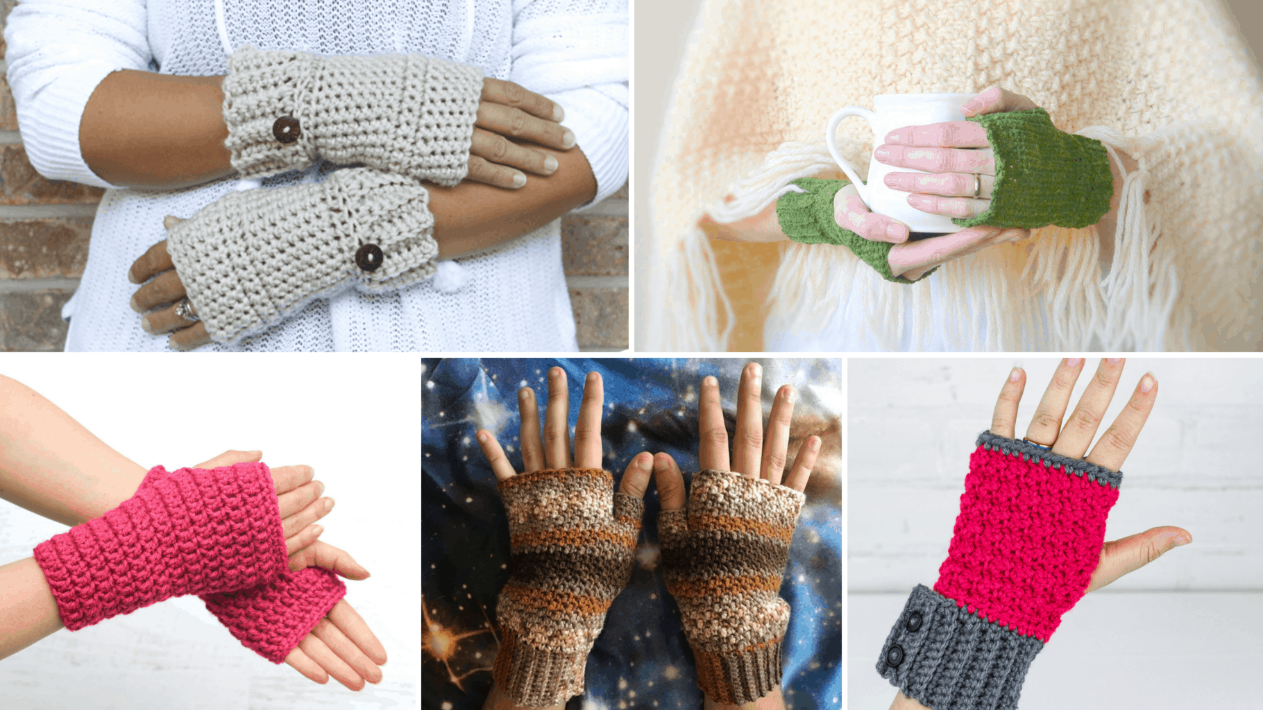 crochet lace gloves with fingers