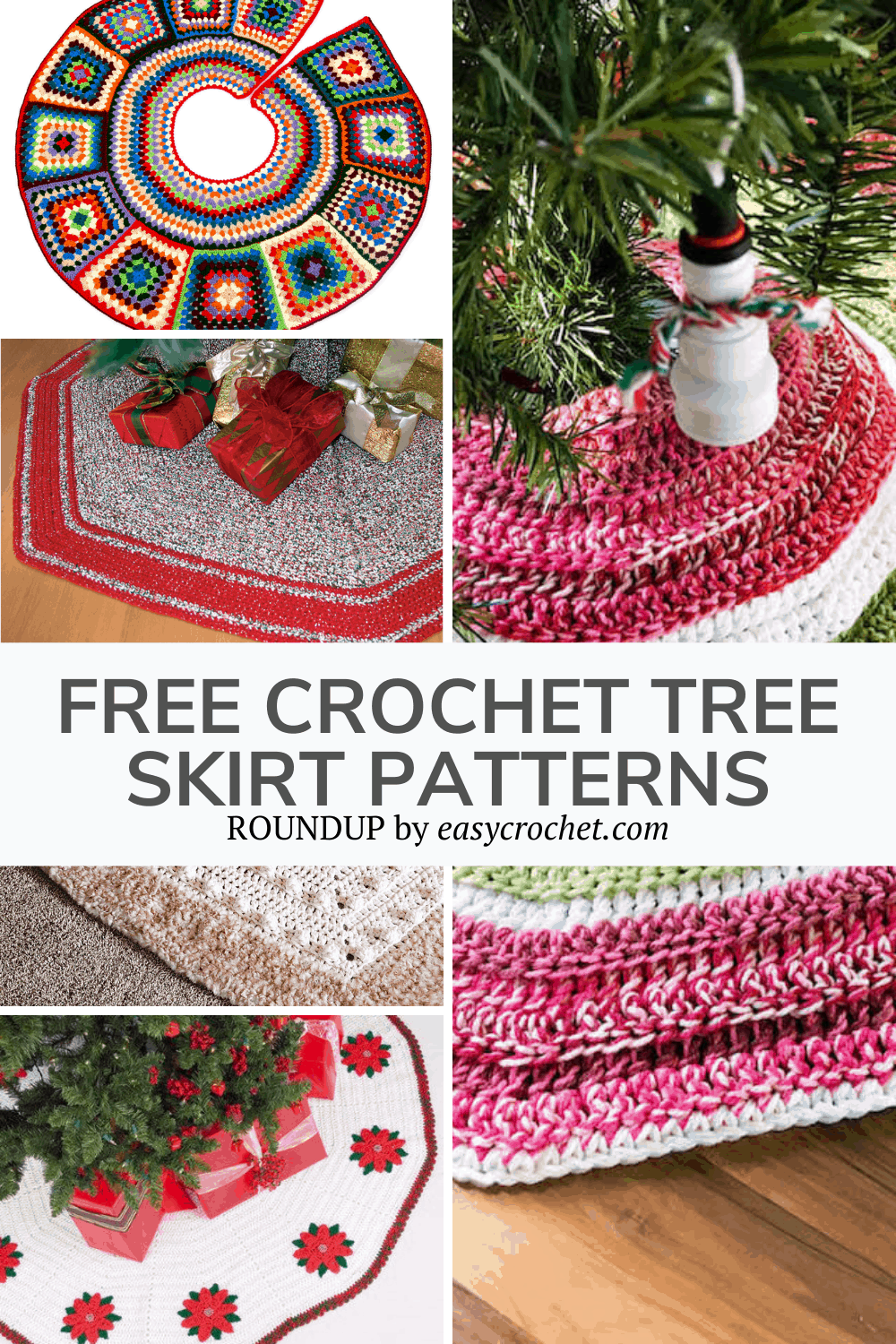 10 Most Beautiful Crochet Christmas Tree Skirt Patterns - Nicki's Homemade  Crafts