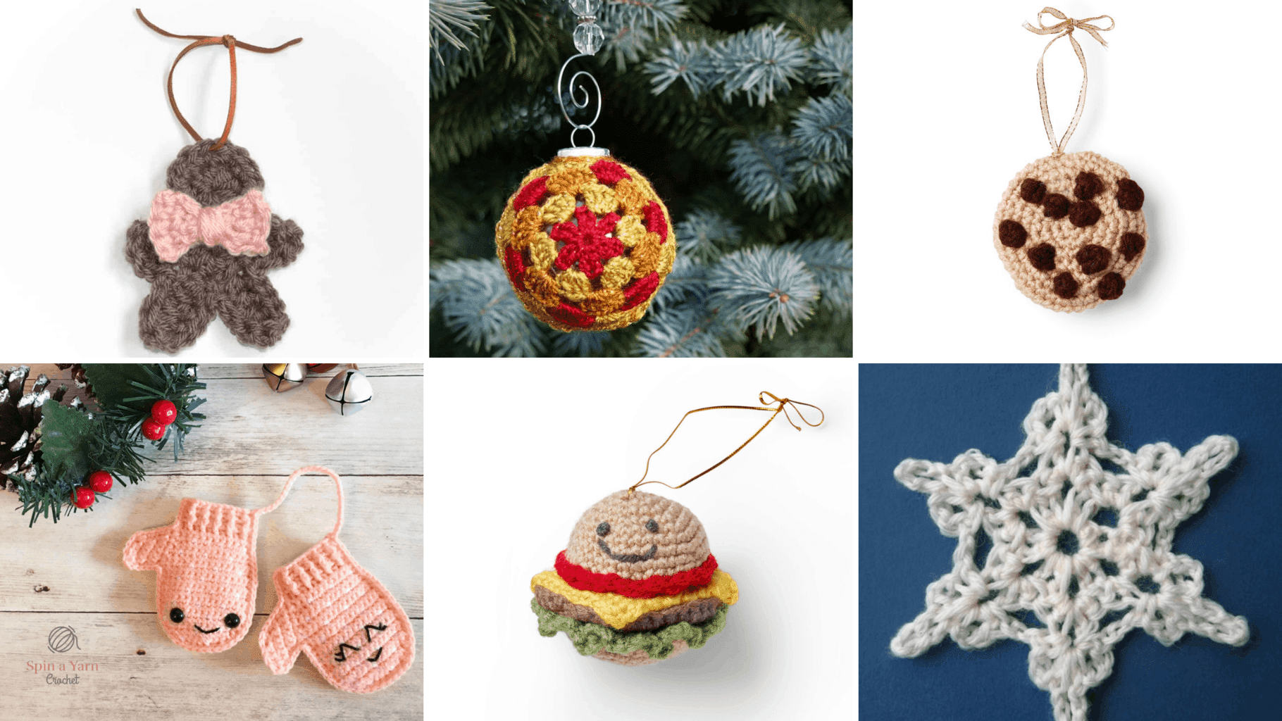 Christmas Ornament,Crochet Christmas Ornament Christmas Ball with Flower,Crochet Christmas,Crochet Christmas Tree Decoration,Handmade Gift