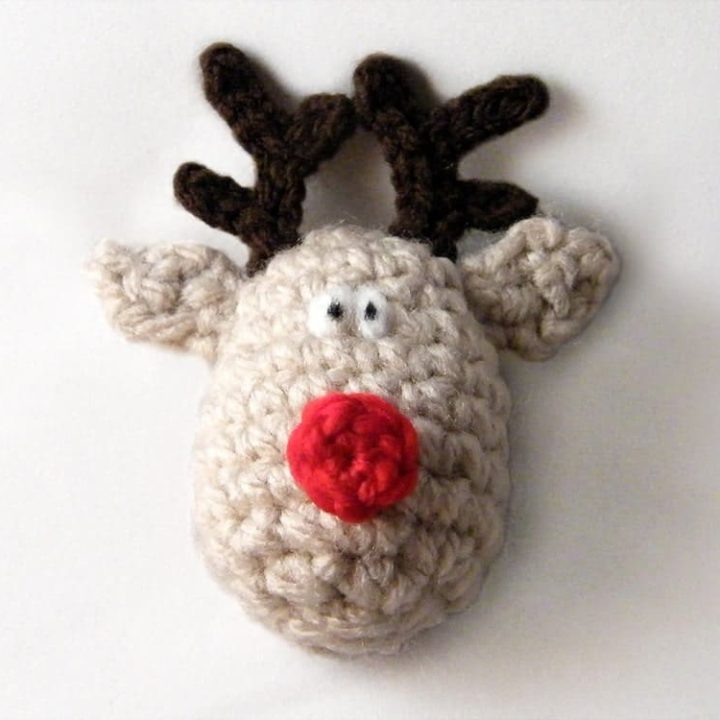 Image for Reindeer Christmas Ornament Free Crochet Pattern