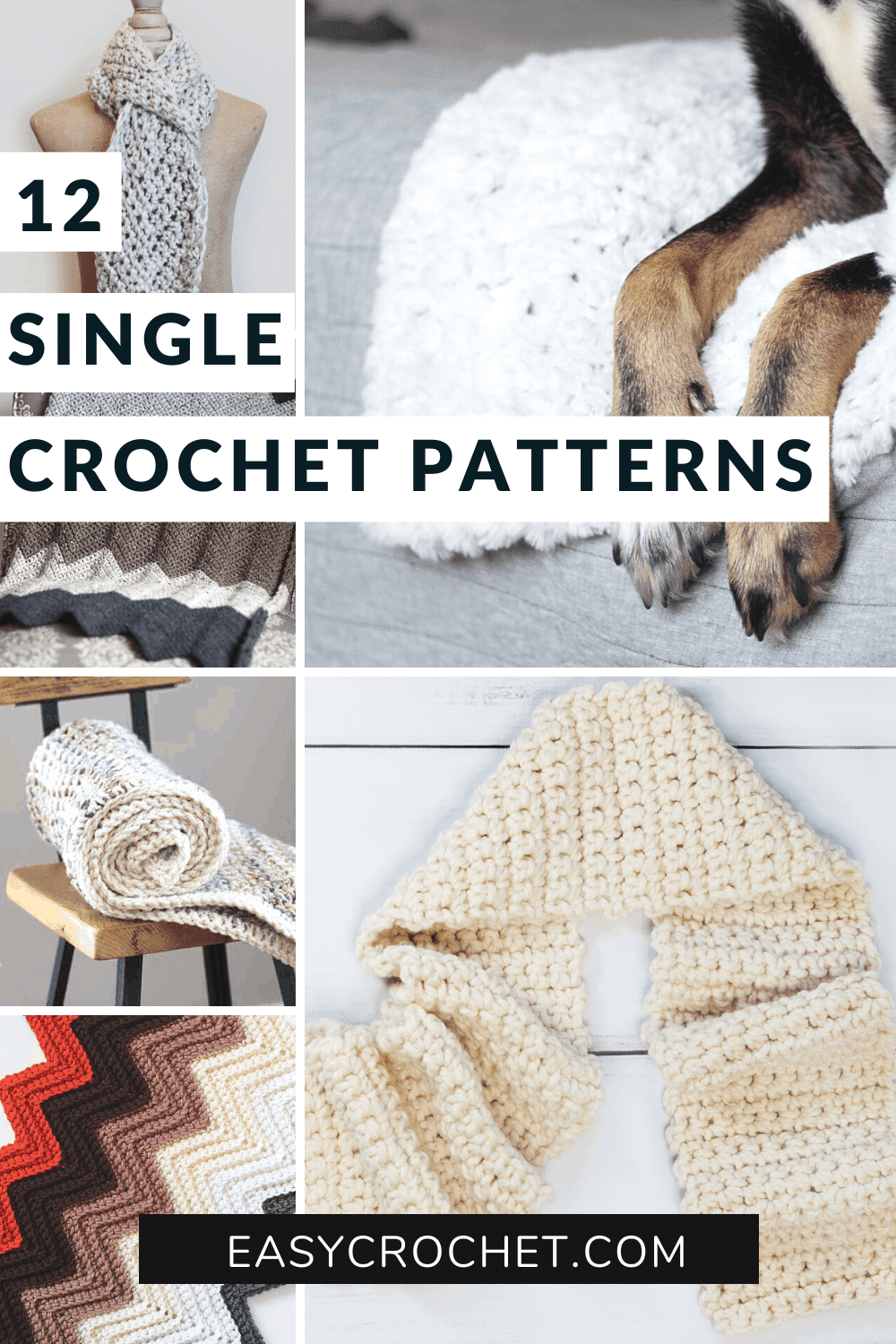 12 easy single crochet patterns free