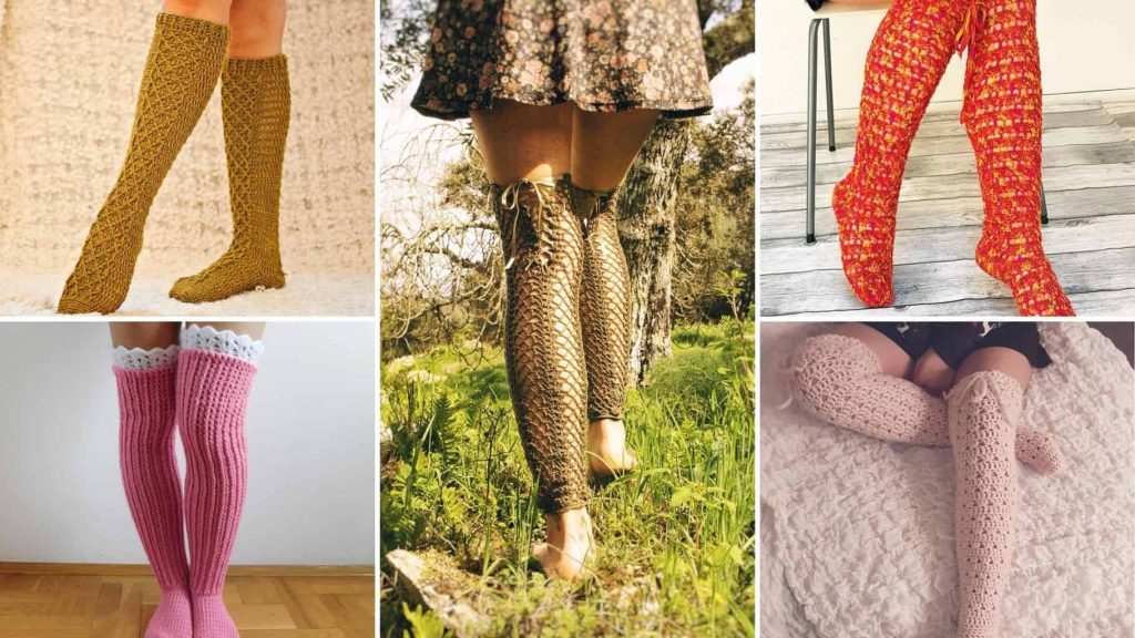 Thigh High Sock Crochet Patterns Easy Crochet Patterns