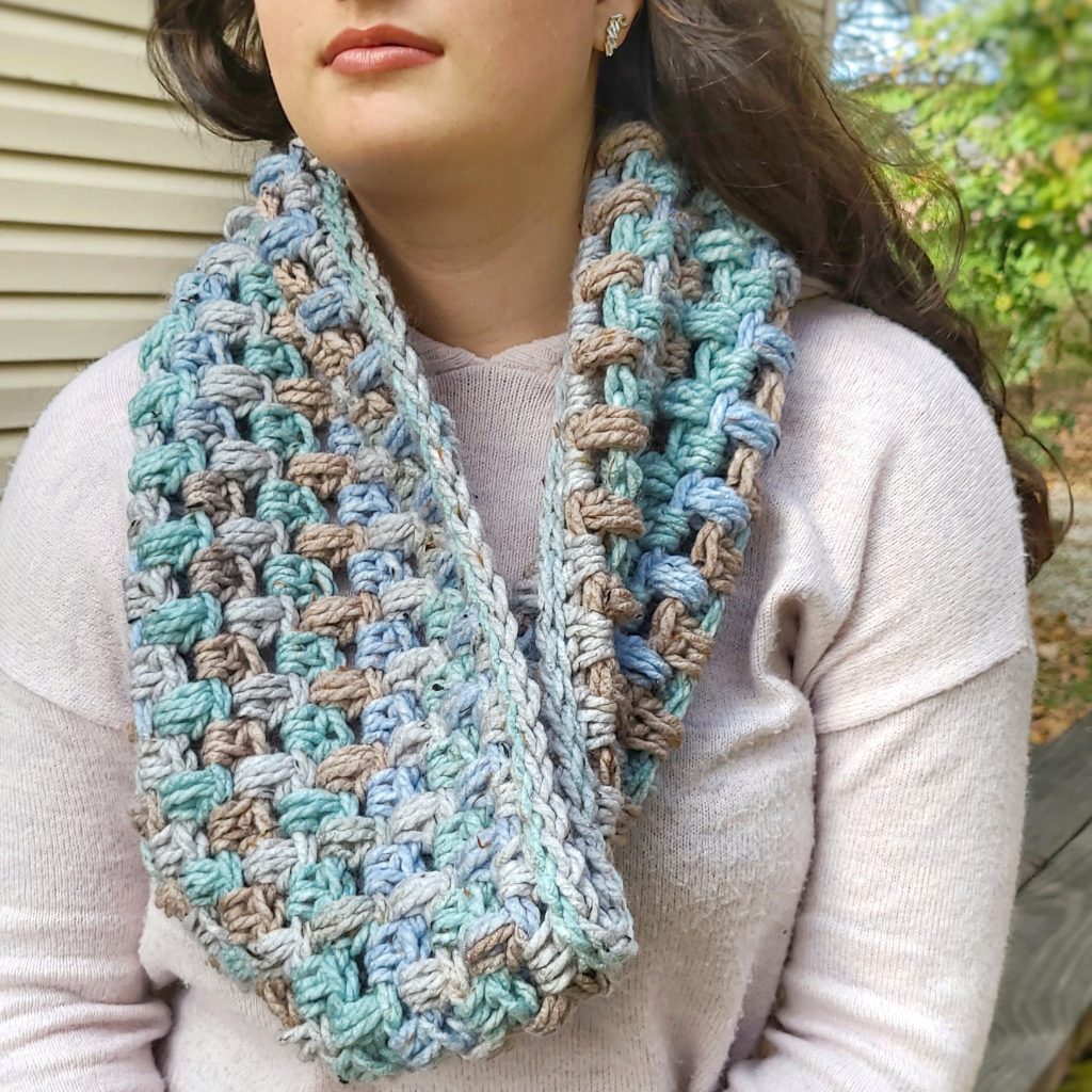 crochet puff cowl