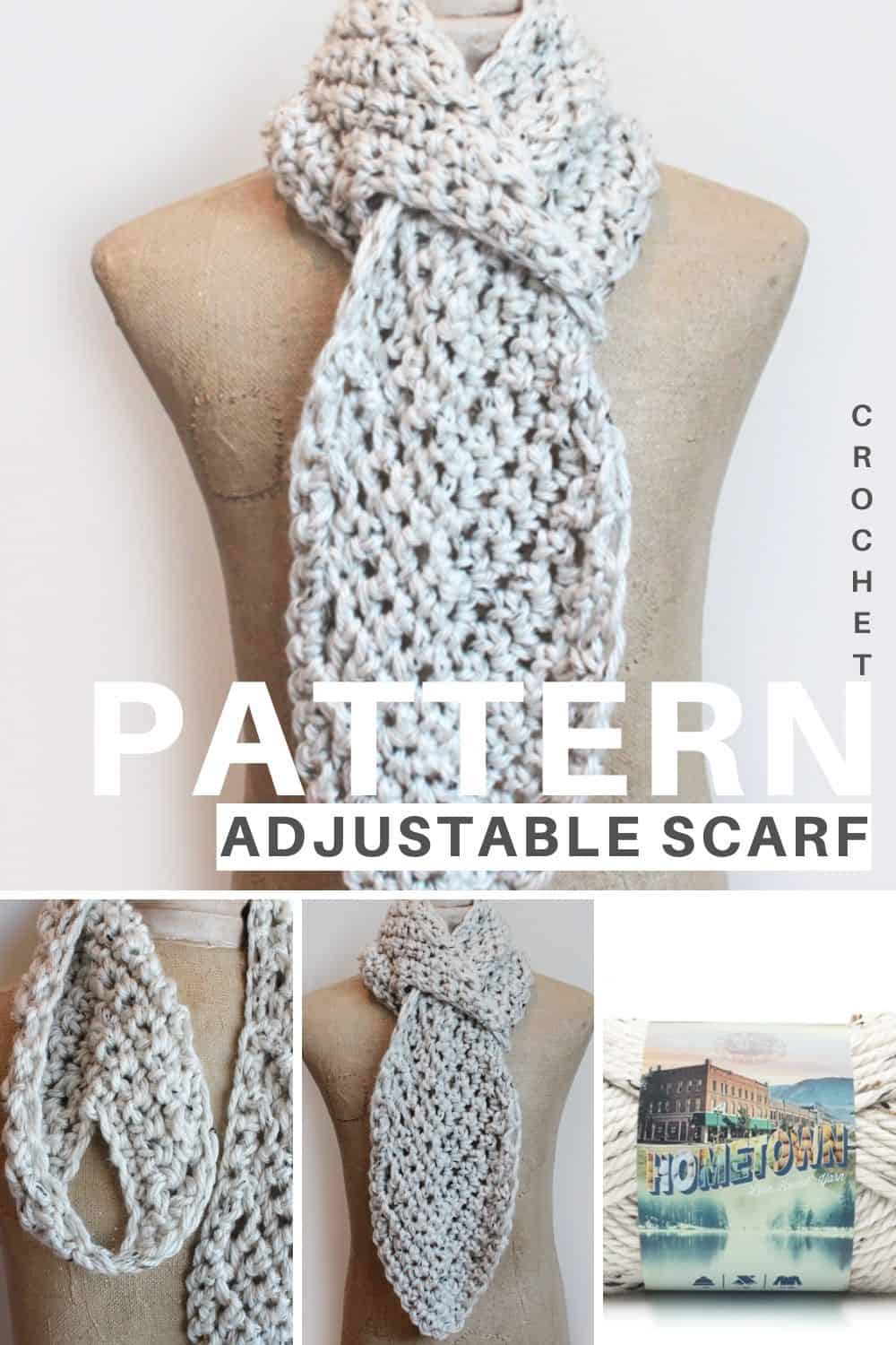 Keyhole Adjustable Scarf Crochet Pattern - Easy Crochet Patterns